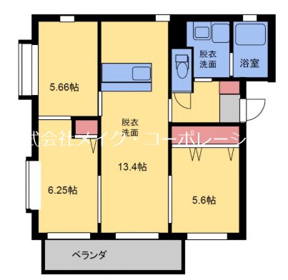 アネーロ城南Ⅱ～ネット無料～ 間取り