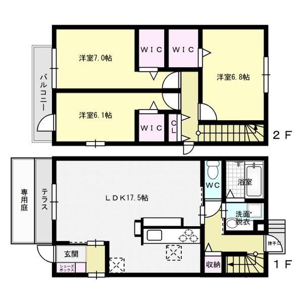 D-room平尾 103号室 間取り