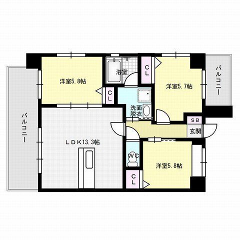 アネーロ城南Ⅰ～ネット無料～ 間取り