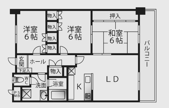 カワイアーバンビルⅡ  間取り