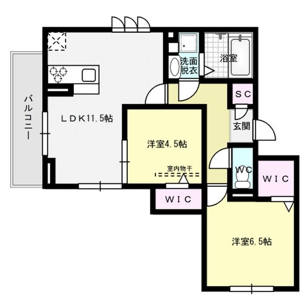 Gentiana scabra 302号室 間取り