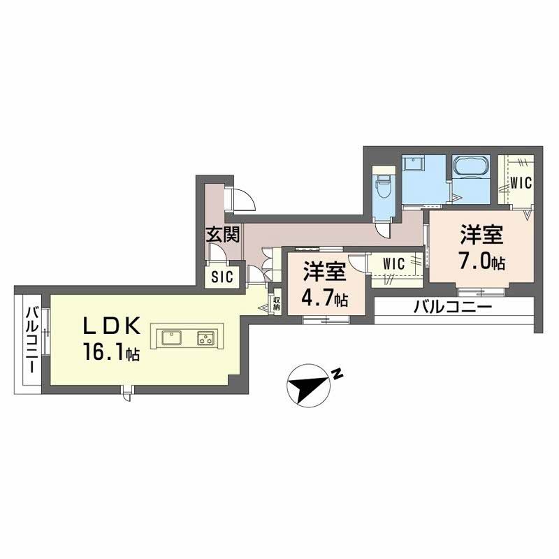 シャーメゾン六本松南  間取り