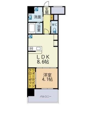 ブレス唐人町駅前  間取り
