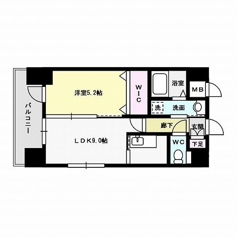 間取り イルマーレ博多 間取り図