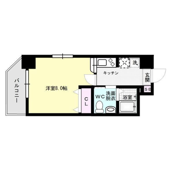 エンクレスト渡辺通  間取り