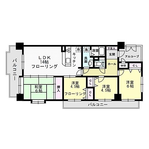 エクレール平尾 間取り