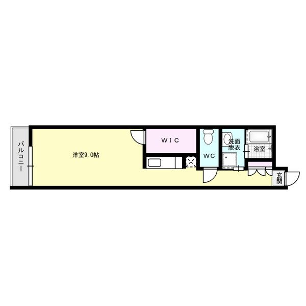 Arista白木原 402号室 間取り