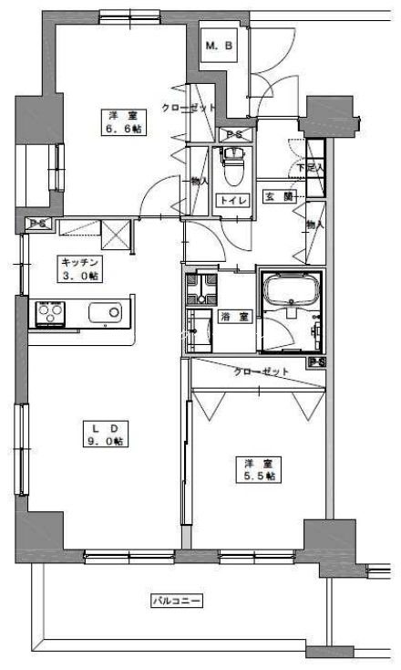 天神プレイス　イースト 間取り