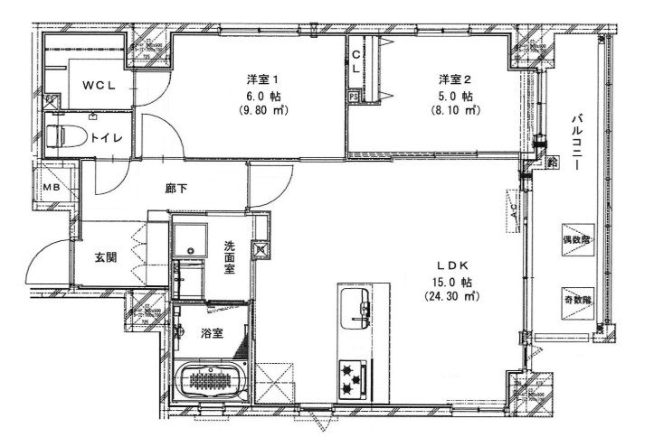 ZIP　OHORI 間取り