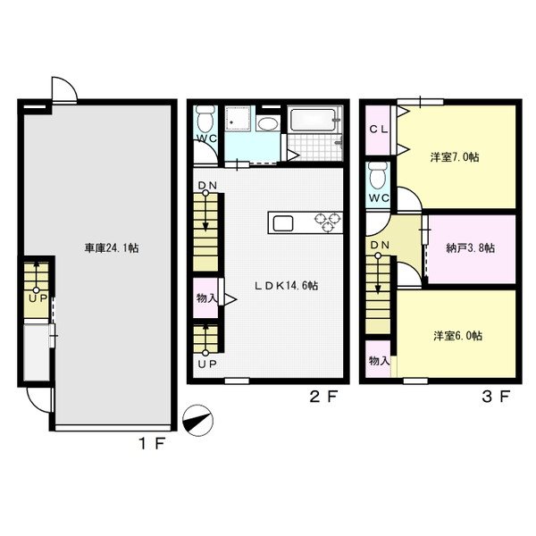 ガレージハウスM 102号室 間取り