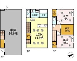 ガレージハウスM 102号室 間取り