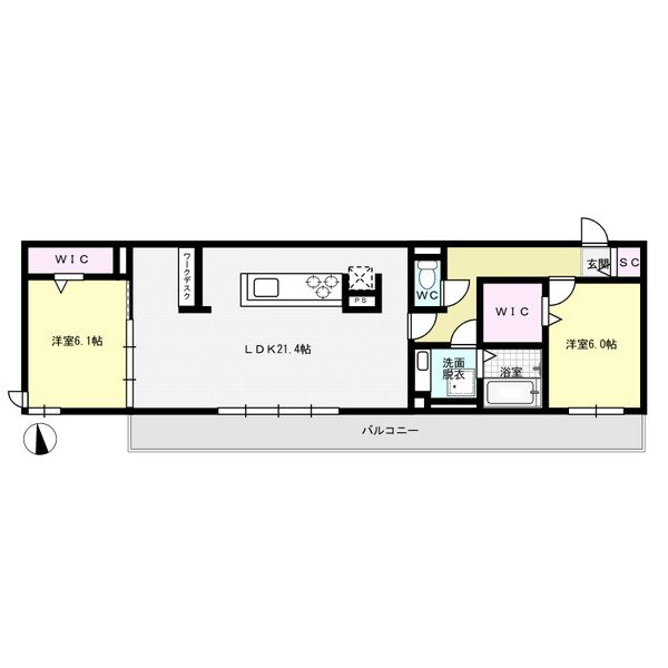リトルノナチカ 202号室 間取り