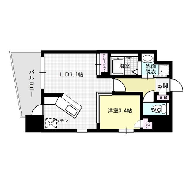 リアンシエルブルー東比恵Ⅱ 間取り