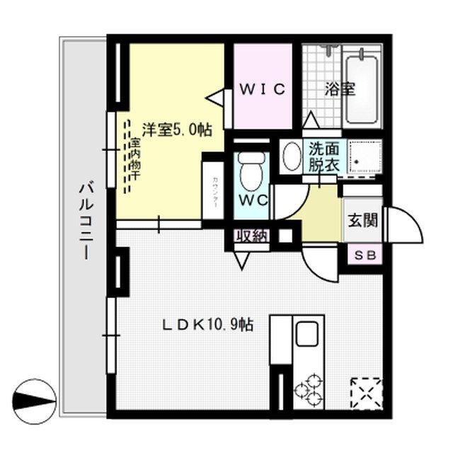 クレシアT 202号室 間取り