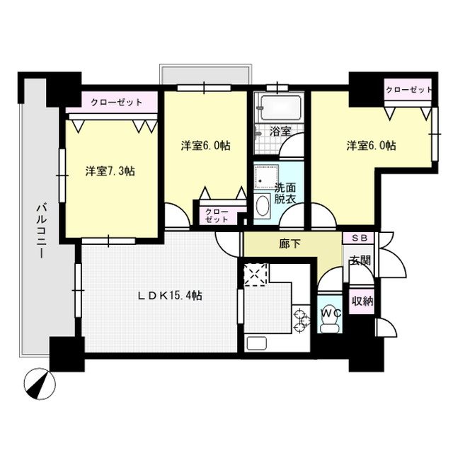 レジデンツァ大橋 間取り