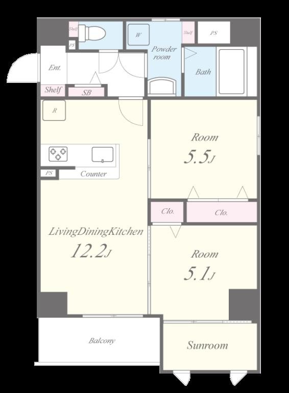 リュエールデュボヌール 間取り