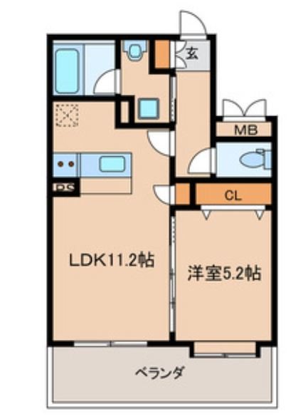 クリムゾン博多Ⅱ 間取り