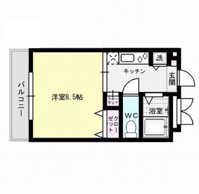 ウェルス西新南 間取り