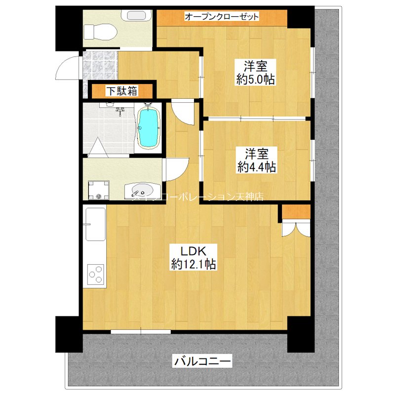 シティマンション薬院Ⅱ 間取り