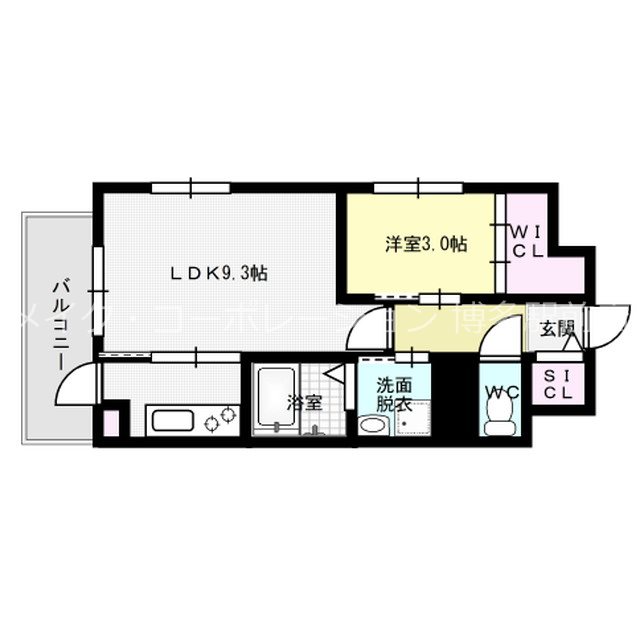 ソレイユルヴァン博多駅南 間取り