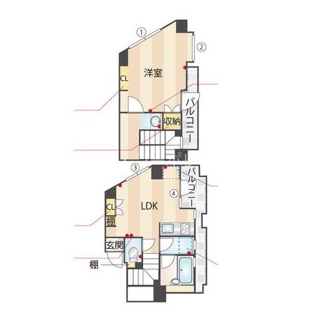 ダイナコート西新 間取り
