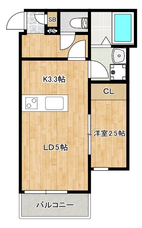 エルモス姪浜Ⅱ 間取り