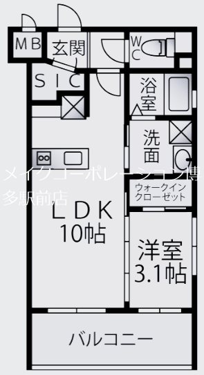 ロクラス博多  間取り