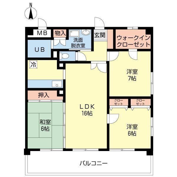 クロッシュ東油山 間取り