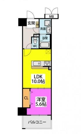 ラフィーネ大手門 間取り