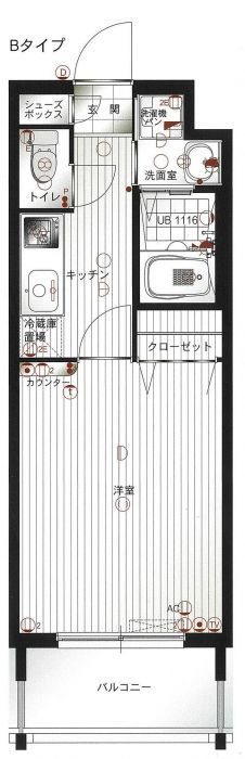 エンクレスト吉塚駅前 間取り