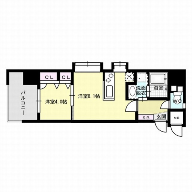 アクタス博多Ｖタワー 間取り