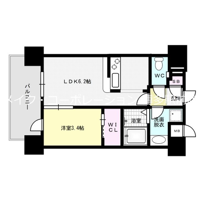 ネストピア東比恵駅前Ⅱ  間取り