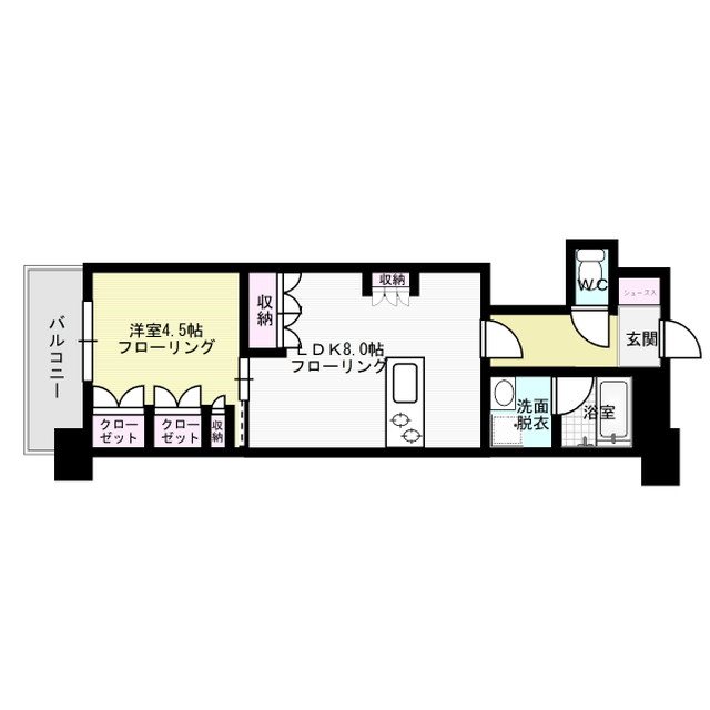 サンロージュ薬院駅前 間取り