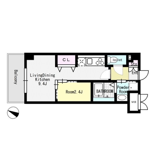 LIBRA井尻 604号室 間取り