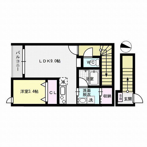 Ｌ&rsquo;Ｏｐｕｓ賀茂(ル・オーパス賀茂) 間取り