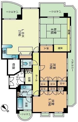 ベルメゾン平尾山荘 間取り