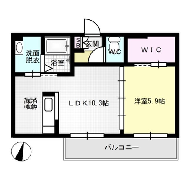 ディアコート・ヴィラ 102号室 間取り