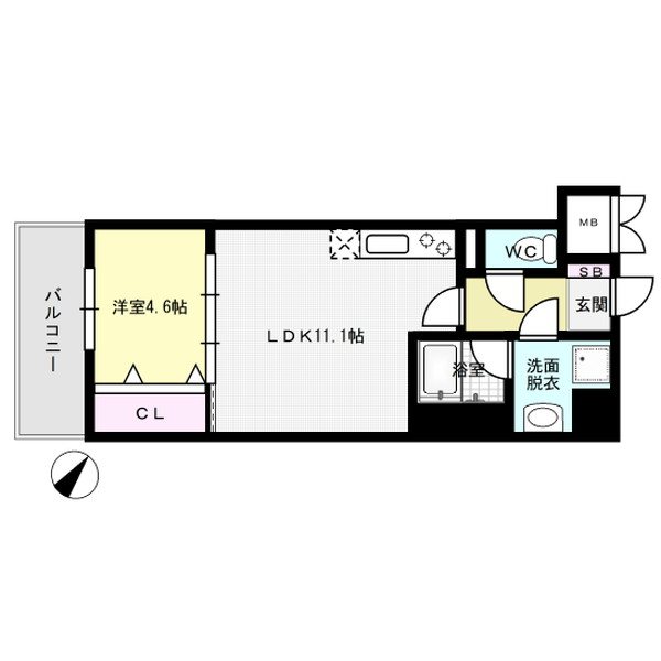 D-room gracious平尾 506号室 間取り