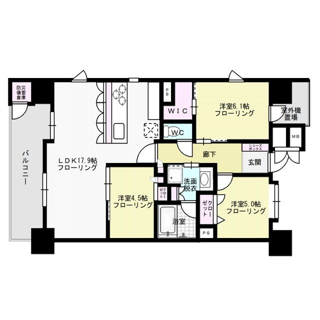 サンメゾン大濠公園北 間取り