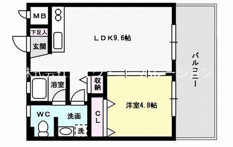 エスコート西片江  間取り