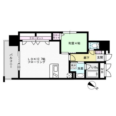 プレスタイル博多駅南Ⅱ  間取り