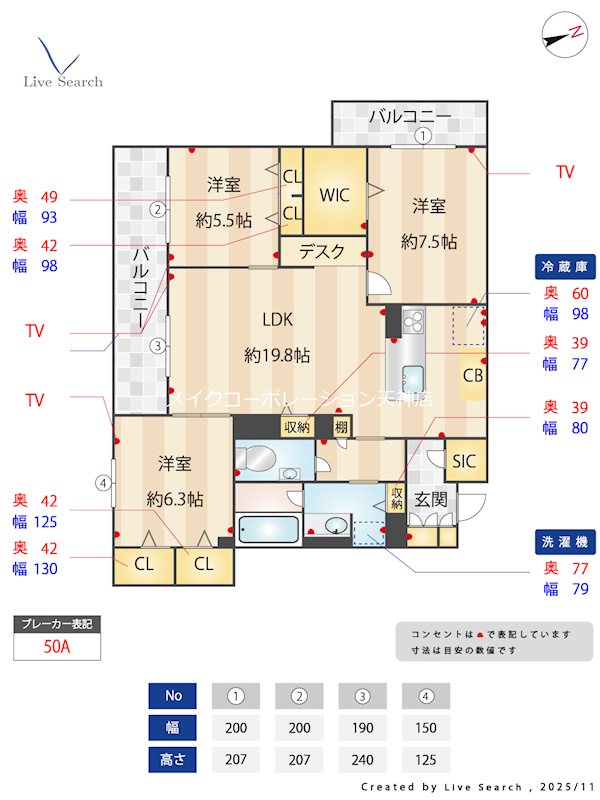 ワイエア平尾浄水 間取り