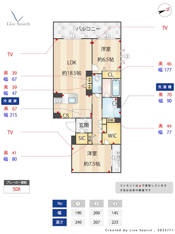 ワイエア平尾浄水 間取り