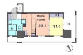 Ｆ・ＰＡＲＣＧＲＡＮＤＭＡＲＫ天神 間取り