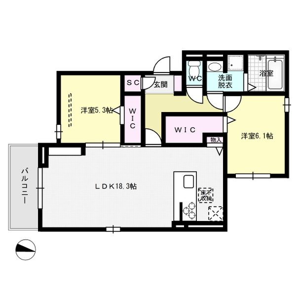 D-room美野島 間取り