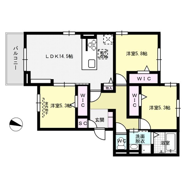 D-room美野島 間取り