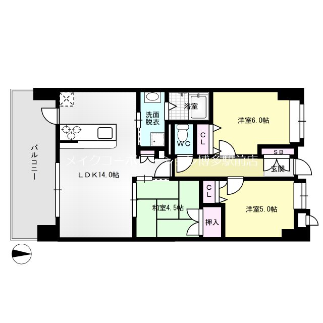 ベルメゾン西公園テラス 間取り