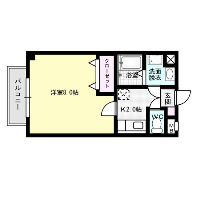 ブランシェ 203号室 間取り