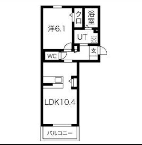 D-room百年橋通り 203号室 間取り