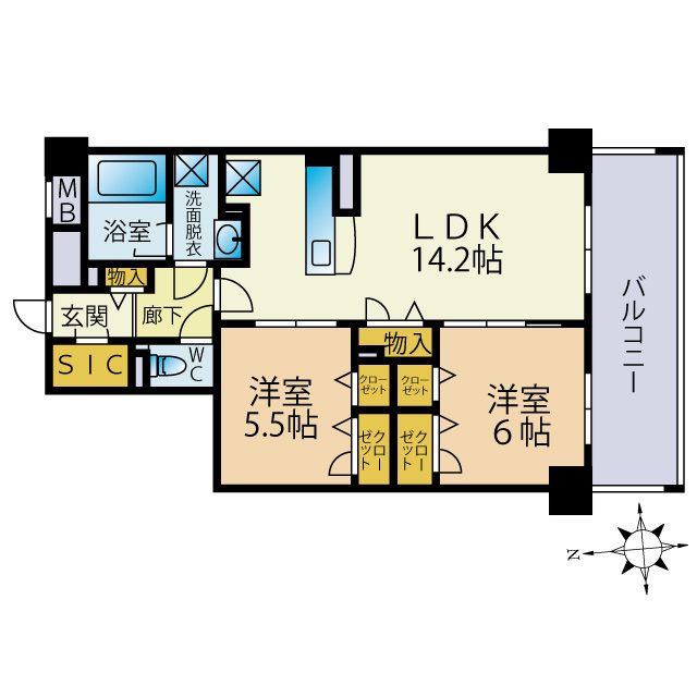 コンチネンタル  間取り